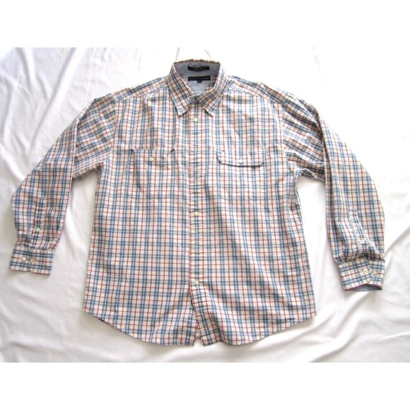 Men's Tommy Hilfiger Plaid Cotton Button Long Sleeve Shirt Sz L (MT658) - Picture 1 of 7